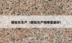 蘑菇石生產(chǎn)（蘑菇石產(chǎn)地哪里最好）